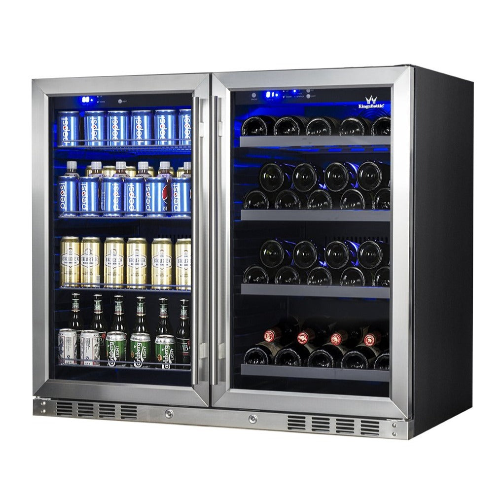 KingsBottle 39-Inch Dual-Zone Wine & Beverage Center
