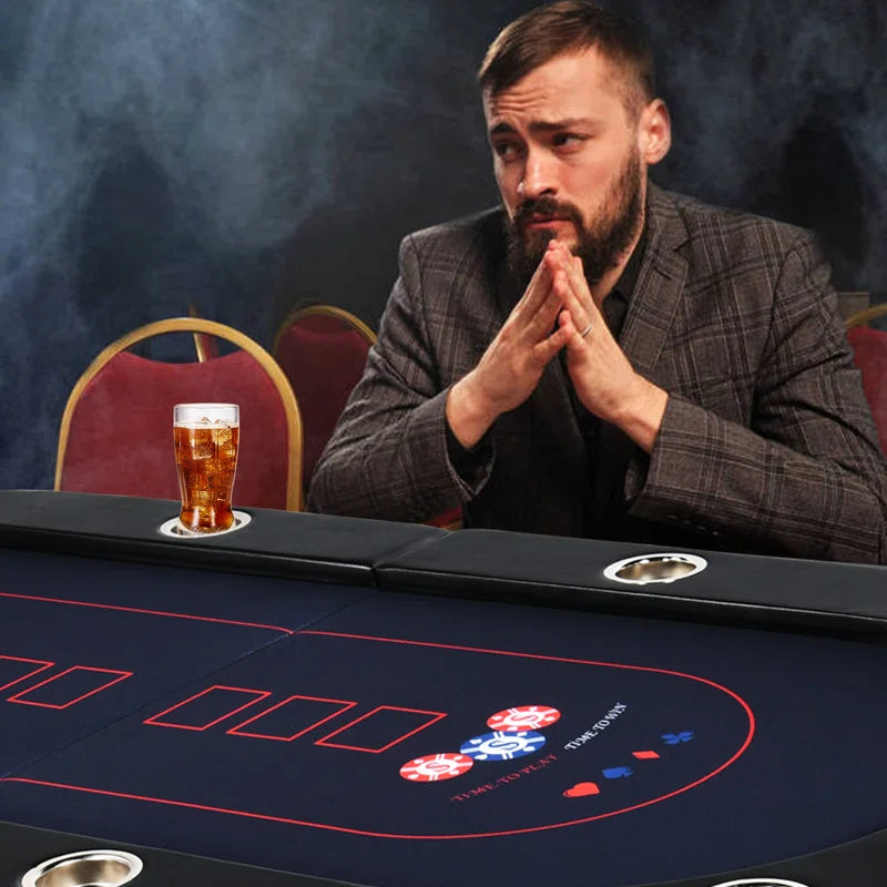 71'' 8 - Player Foldable Poker Table