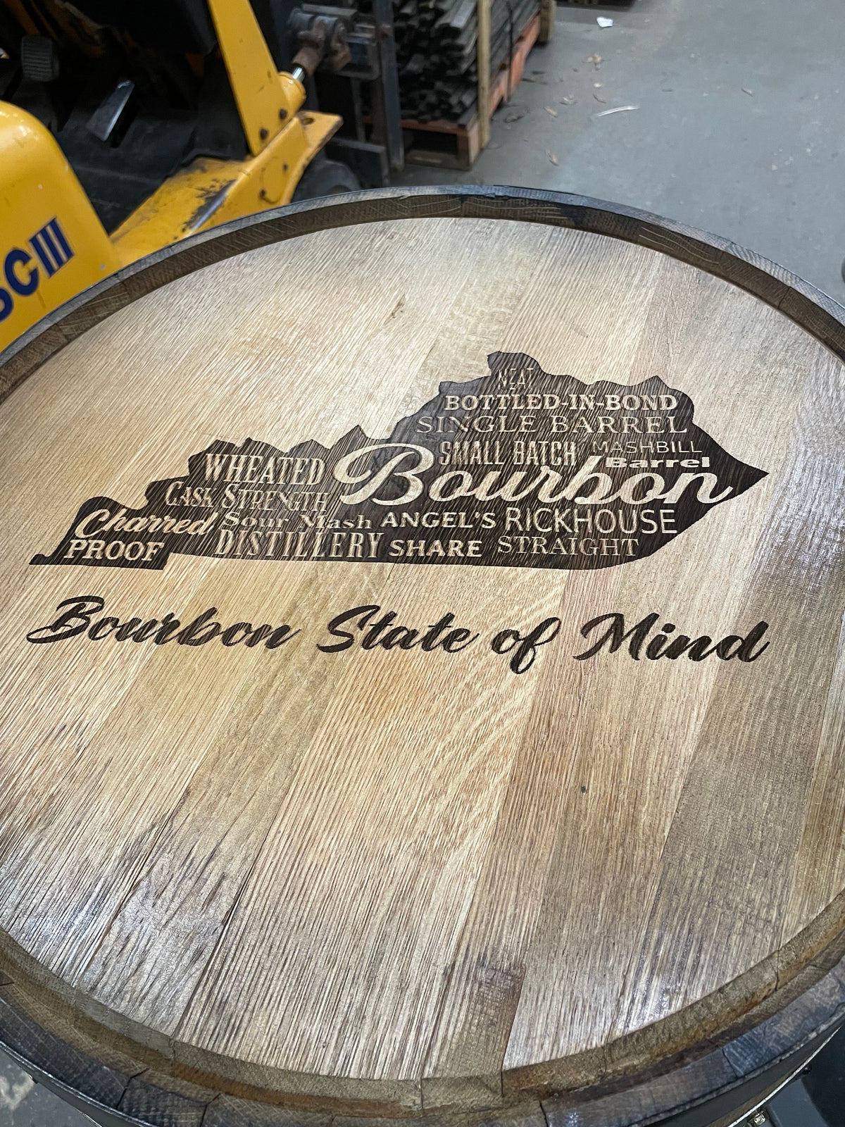 Standard Whiskey Barrel Cabinet – Custom Engraved Bourbon Barrel Storage
