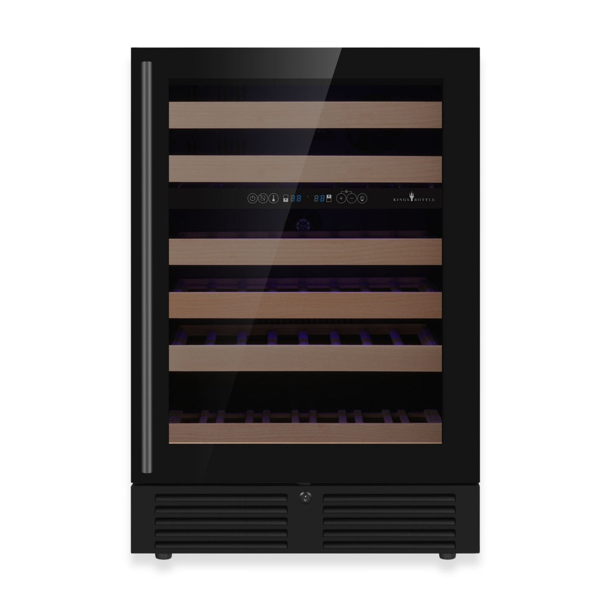 KingsBottle 24-Inch Dual-Zone Under-Counter Wine Cooler with Low-E Glass Door
