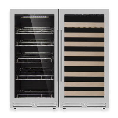 KingsBottle 47-Inch Upright Dual-Zone Wine & Beverage Center