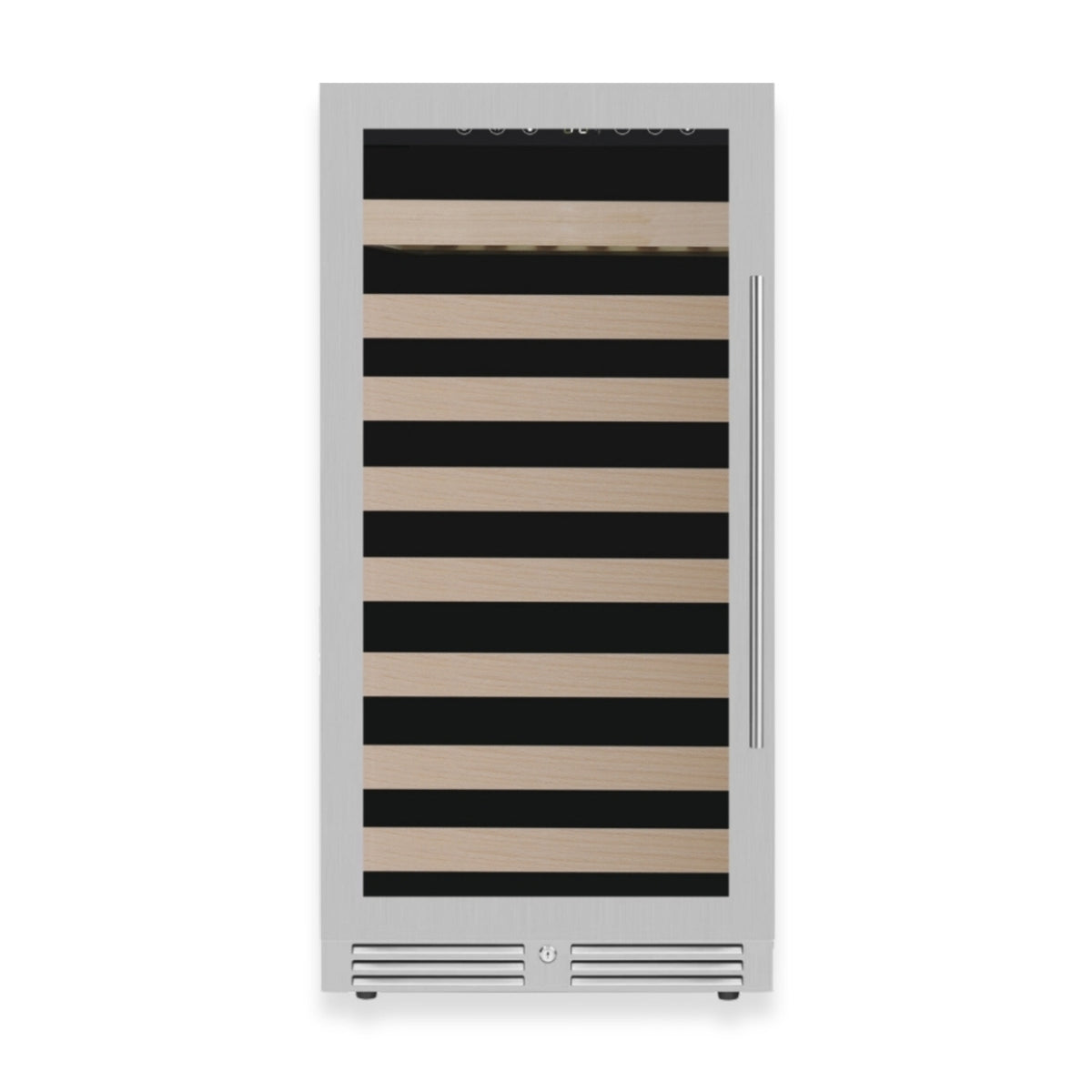 KingsBottle 47-Inch Upright Single-Zone Wine Cooler with Low-E Glass Door