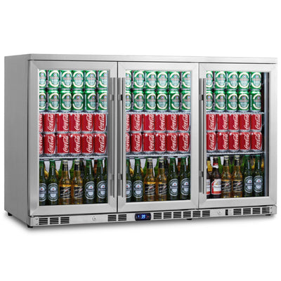 KingsBottle 53-Inch Under-Counter Beverage Refrigerator with Heated Glass Door