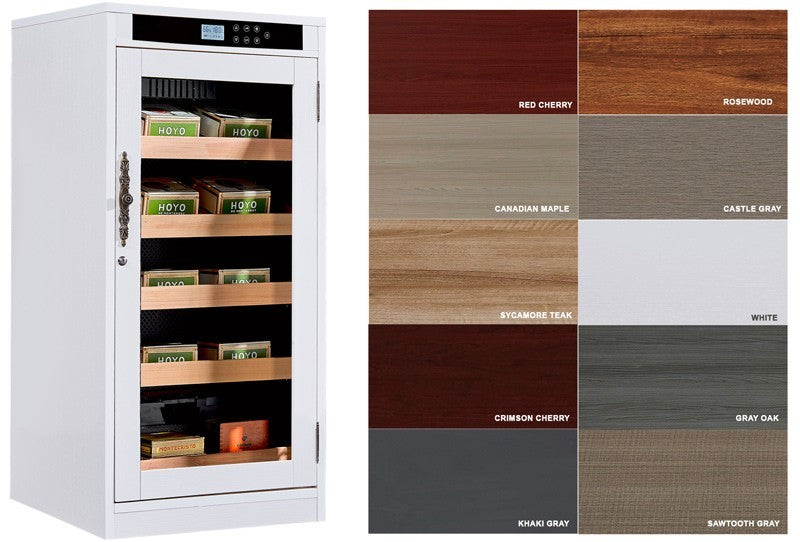 Redford Lite Custom Finish Cigar Humidor – 1,250 Count Electric Climate-Controlled Cabinet