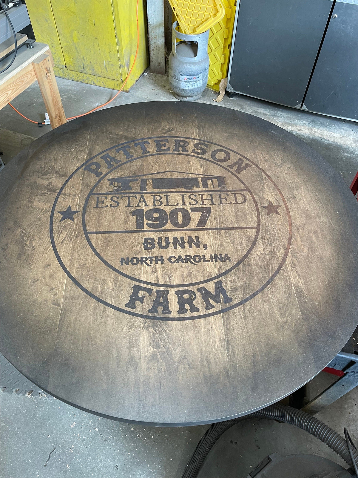 Bourbon Barrel Bistro/Pub Table – Custom Engraved Whiskey Barrel Table
