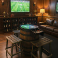 Bourbon Barrel Arcade Table – 60 Retro 8-Bit Games