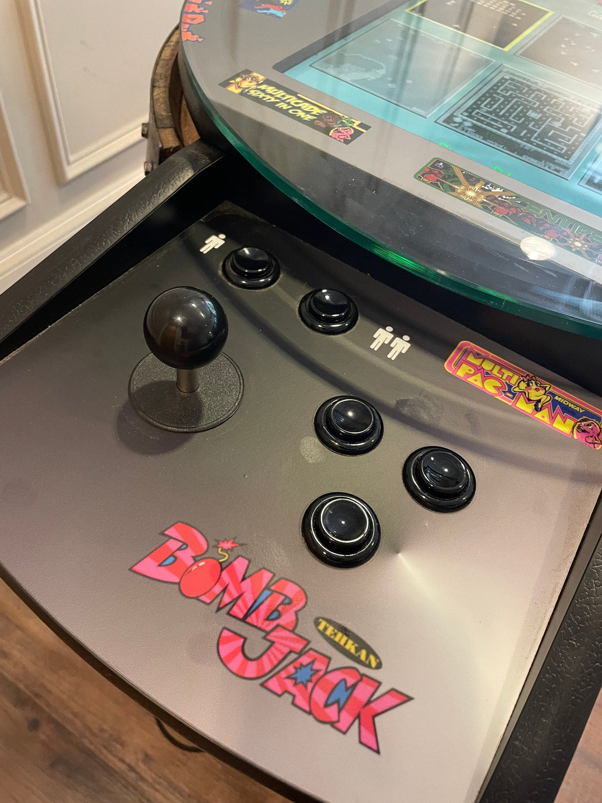 Bourbon Barrel Arcade Table – 60 Retro 8-Bit Games