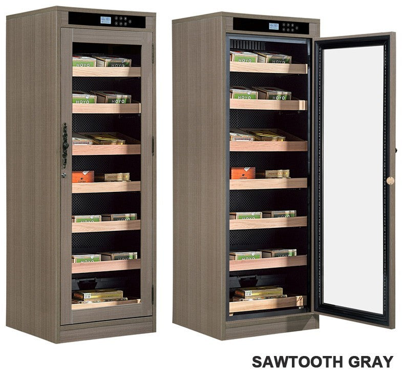 Remington Lite Custom Finish Cigar Humidor – 2,000 Count Electric Climate-Controlled Cabinet