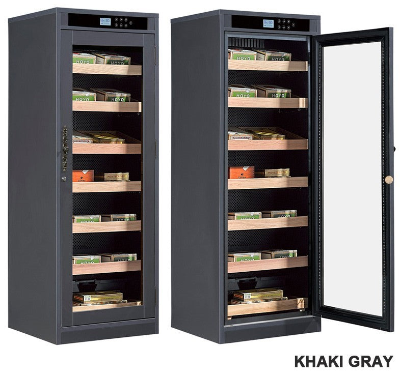 Remington Lite Custom Finish Cigar Humidor – 2,000 Count Electric Climate-Controlled Cabinet