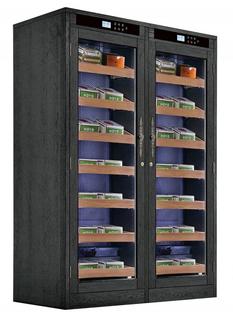 Reagan Lite Electronic Cigar Cabinet Humidor – 4,000 Count Dual-Zone