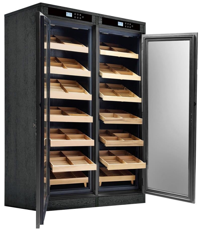 Reagan Lite Electronic Cigar Cabinet Humidor – 4,000 Count Dual-Zone