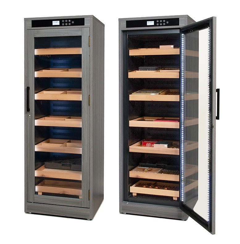 Remington Lite Custom Finish Cigar Humidor – 2,000 Count Electric Climate-Controlled Cabinet
