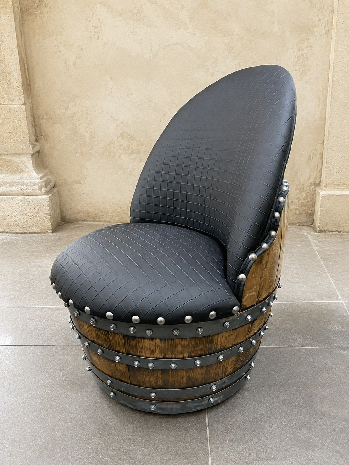 Whiskey &amp; Wine Barrel Modern Table Set