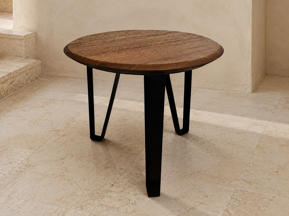 Whiskey &amp; Wine Barrel Modern Table Set