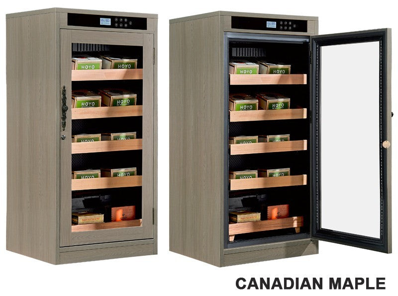 Redford Lite Custom Finish Cigar Humidor – 1,250 Count Electric Climate-Controlled Cabinet