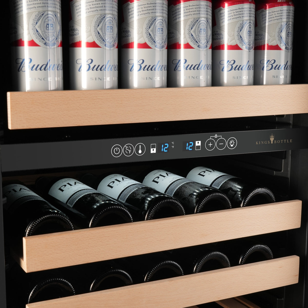 KingsBottle 47-Inch Upright Dual-Zone Wine & Beverage Center