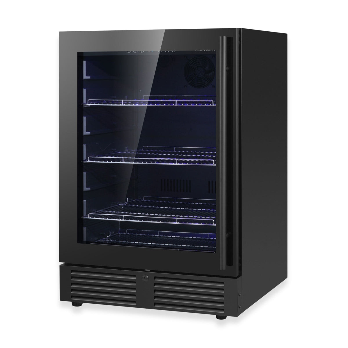 KingsBottle 24-Inch Under-Counter Beverage Refrigerator with Low-E Glass Door