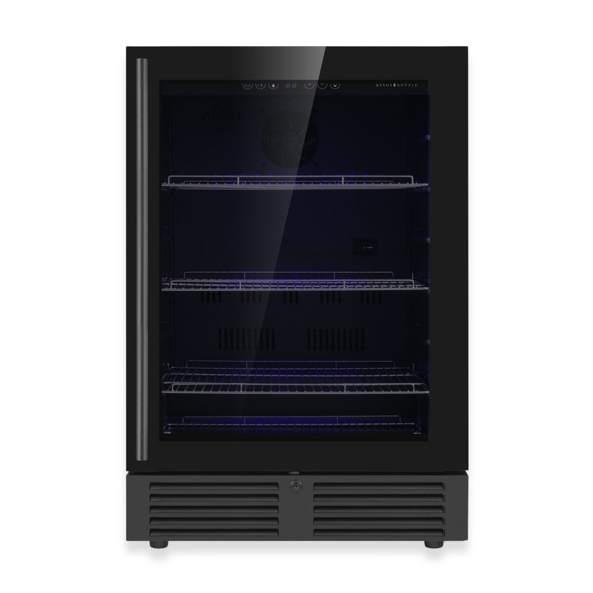 KingsBottle 24-Inch Under-Counter Beverage Refrigerator with Low-E Glass Door