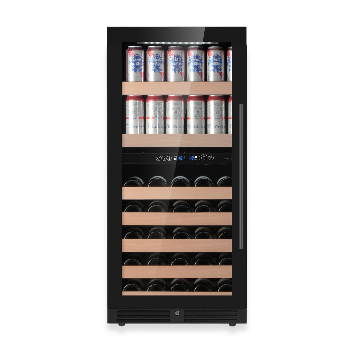 KingsBottle 47-Inch Upright Dual-Zone Wine & Beverage Center