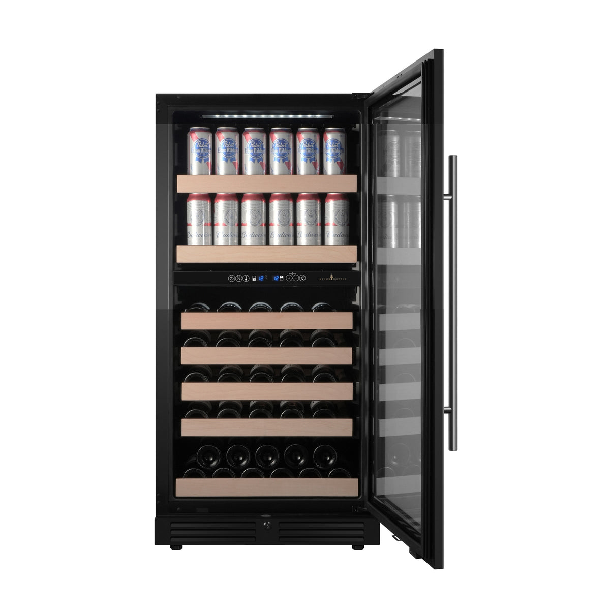 KingsBottle 47-Inch Upright Dual-Zone Wine & Beverage Center