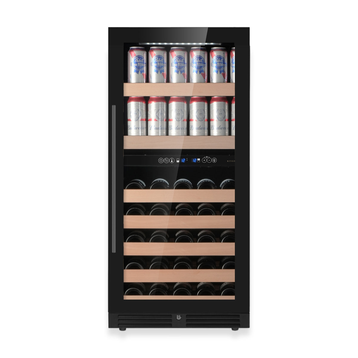KingsBottle 47-Inch Upright Dual-Zone Wine & Beverage Center