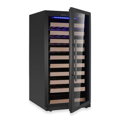 KingsBottle 47-Inch Upright Single-Zone Wine Cooler with Low-E Glass Door