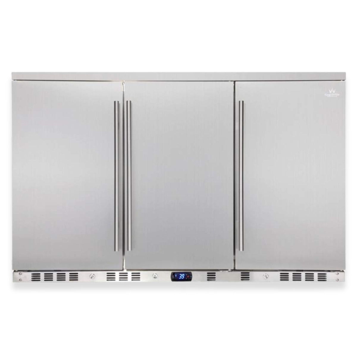 KingsBottle 53-Inch Outdoor Beverage Refrigerator with Solid Stainless Steel Doors