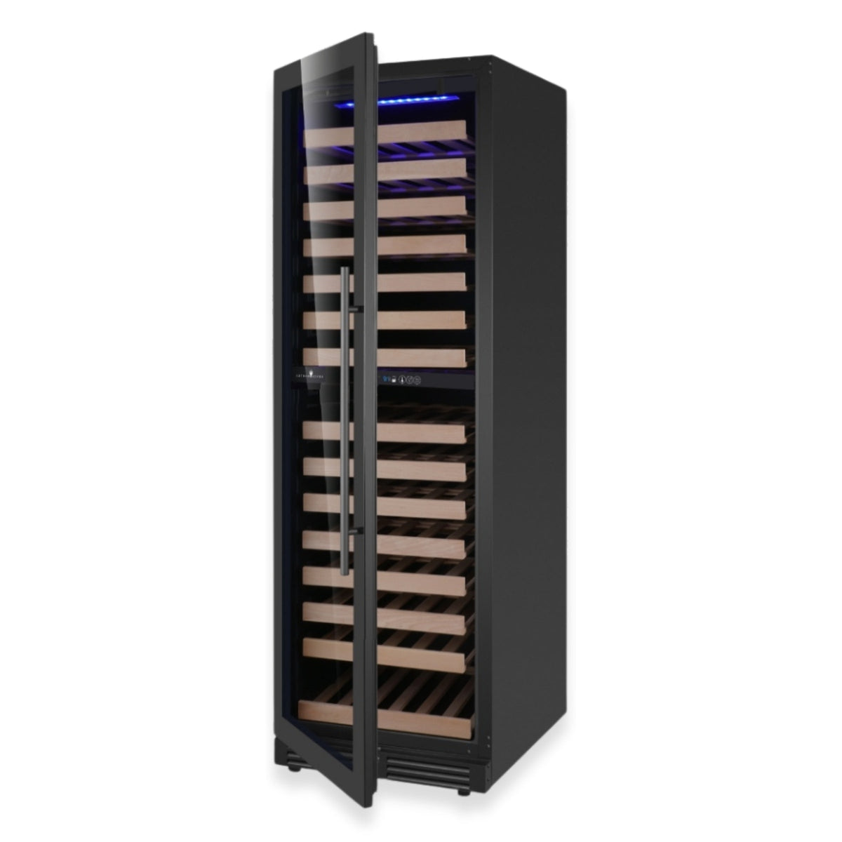 KingsBottle 72-Inch Upright Dual-Zone Wine Cooler with Low-E Glass Door