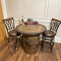 Bourbon Barrel Bistro/Pub Table – Custom Engraved Whiskey Barrel Table