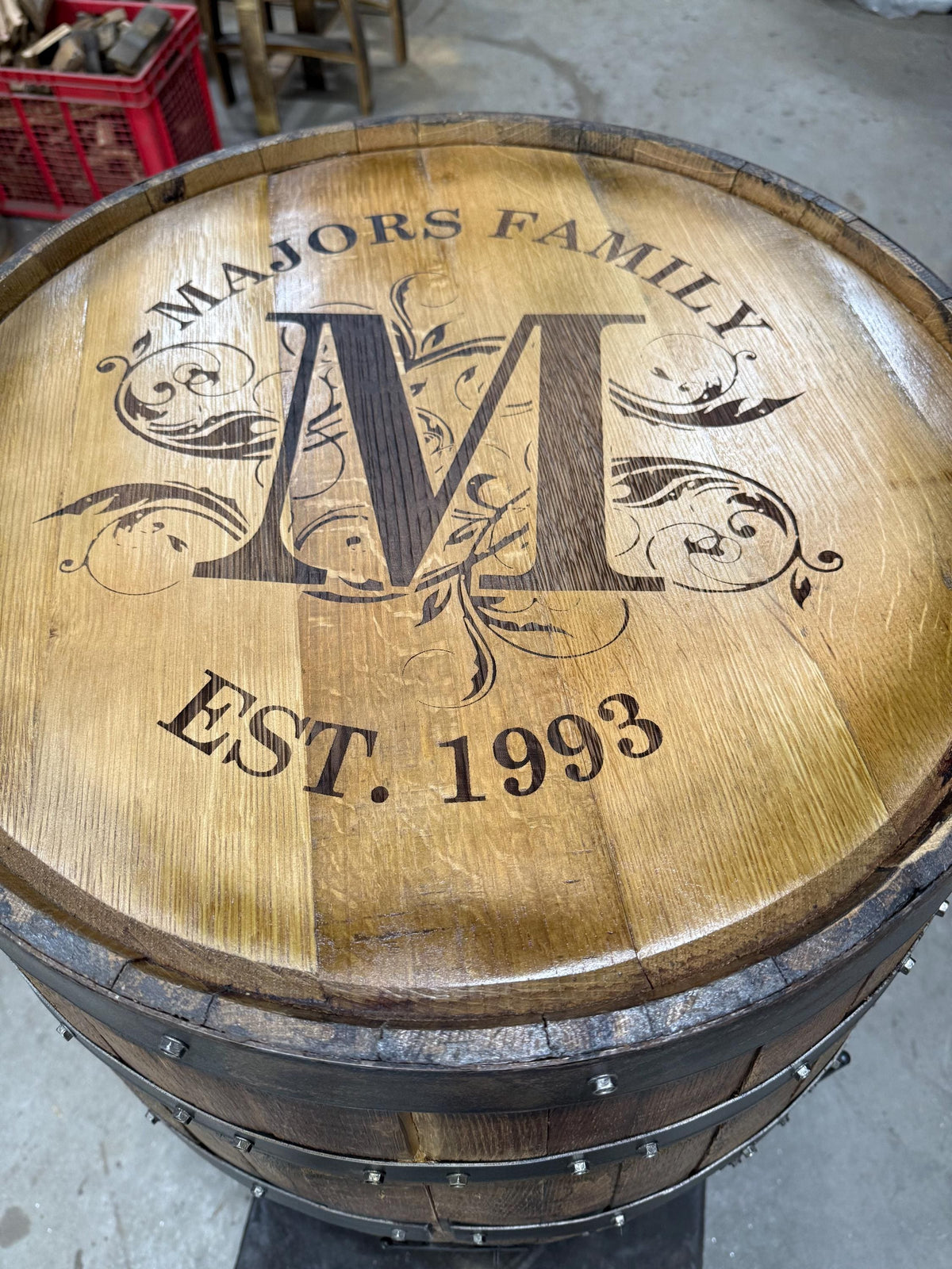 Whiskey Barrel Pool/Billiards Cabinet – Custom Pool Cue &amp; Equipment Storage