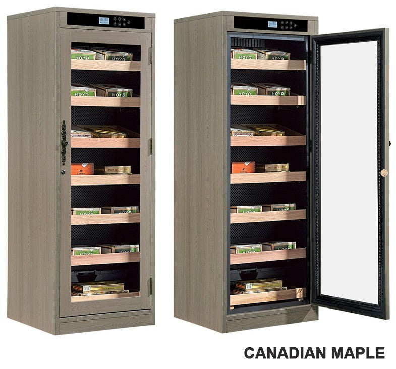 Remington Lite Custom Finish Cigar Humidor – 2,000 Count Electric Climate-Controlled Cabinet