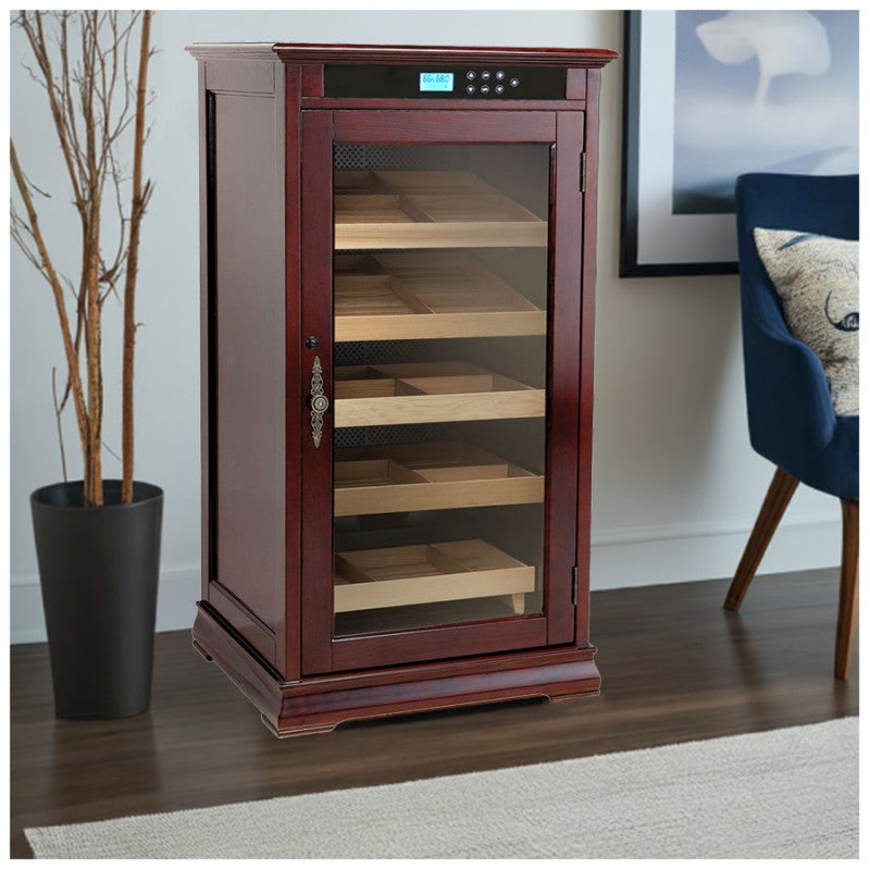 Redford Cigar Humidor – 1,250 Count Electric Climate-Controlled Cabinet