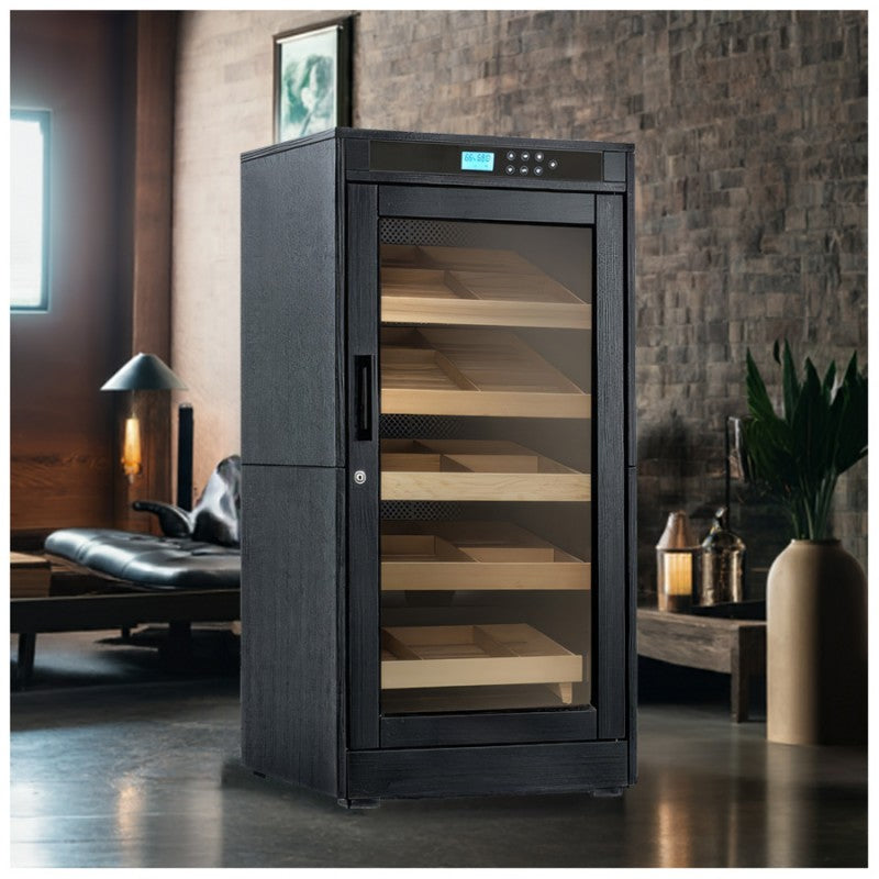 Redford Lite Cigar Humidor – 1,250 Count Electric Climate-Controlled Cabinet