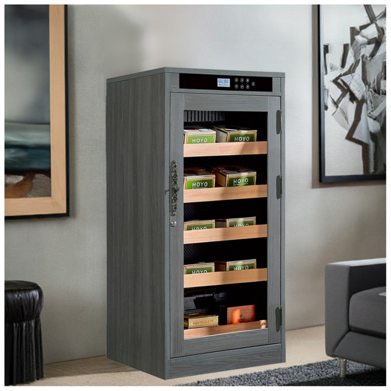 Redford Lite Custom Finish Cigar Humidor – 1,250 Count Electric Climate-Controlled Cabinet