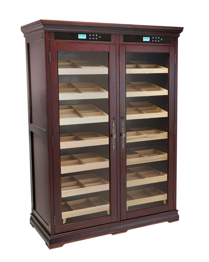 Reagan Electronic Cigar Cabinet Humidor – 4,000 Count Dual-Zone
