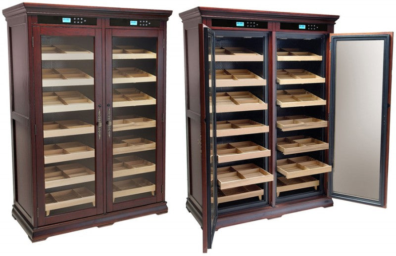 Reagan Electronic Cigar Cabinet Humidor – 4,000 Count Dual-Zone