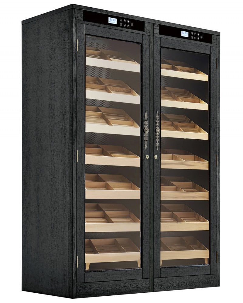 Reagan Lite Electronic Cigar Cabinet Humidor – 4,000 Count Dual-Zone