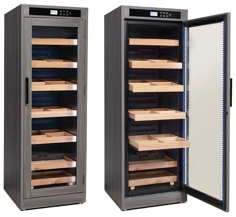 Remington Lite Custom Finish Cigar Humidor – 2,000 Count Electric Climate-Controlled Cabinet